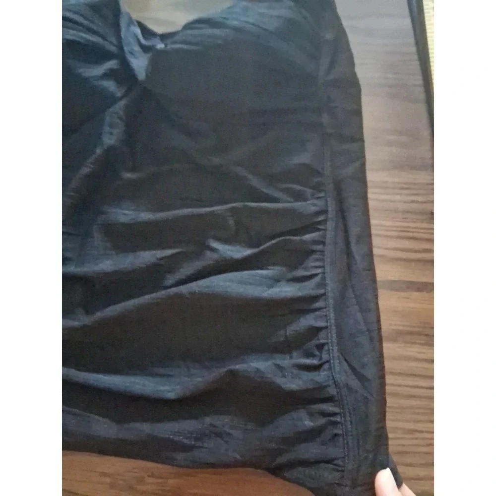 White Stag XL (16/18) Halter Tankini Ruched Swimtop Black Padded top only